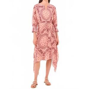 NEW MISA LOS ANGELES solmaz midi dress in rose bandana